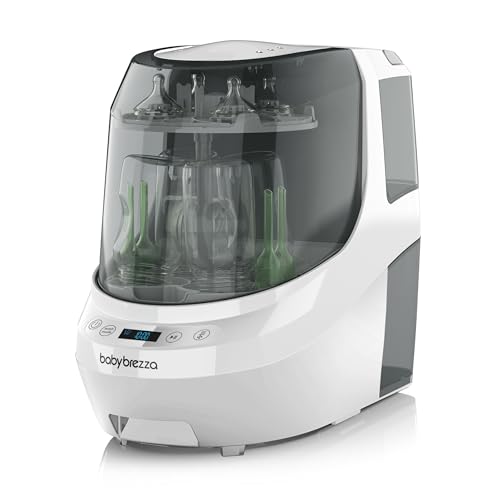 Baby Brezza - Lave-biberons Bottle Washer Pro Blanc - lave, stérilise et sèche automatiquement biberons et accessoires de tire-lait