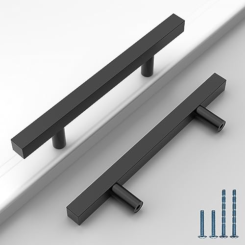 Astre 10 Pack 96mm Black Kitchen Handles Stainless Steel Kitchen ...