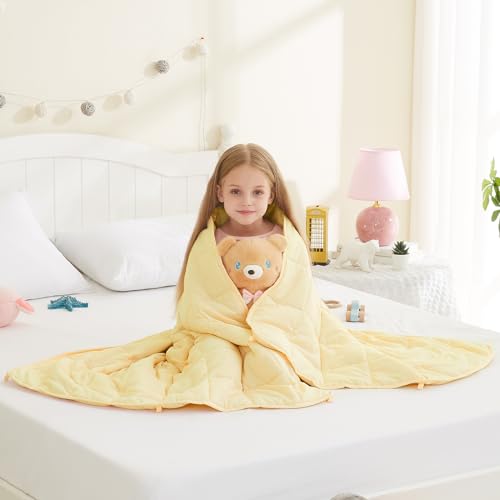 L'AGRATY Weighted Blanket - 36"x48" 5lbs Microfiber Material with Glass Beads Small Blanket for All-Season Summer Fall Winter Soft Thick