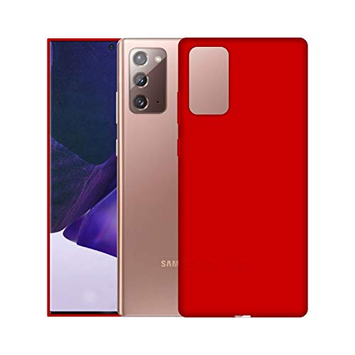 Image of Case Creation Luxurious OG Series for Samsung Note 20 Case Cover,Anti-Dirty Slim Case Frosted Matte Candy TPU Raised Bezel (Splash of Color) Back Cover for Samsung GalaxyNote 20 - Glamour Red