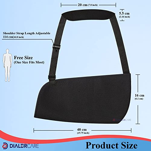 Image of DIALDRCARE Nylon Arm Sling Shoulder For Women, Men, Teenagers, Adjustable Shoulder Sling Strap For Wrist Support, Elbow, Shoulder Injury (Arm Holder 1)