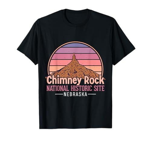 Chimney Rock National Historic SITE Nebraska Retro Travel T-Shirt