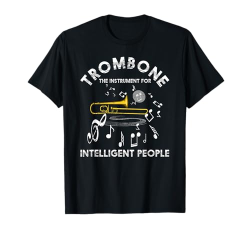 Trombón o instrumento para pessoas inteligentes t-shirt, Preto, S