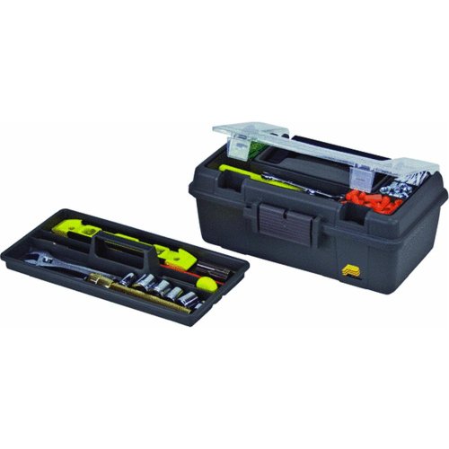 Plano Molding 114-002 13-Inch Compact Tool Box, Graphite Gray with Black Handle and Latches by Plano - Used condition - US$8.76