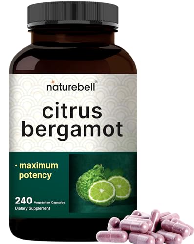NatureBell Citrus Bergamot 5,000 mg Equivalent, 240 Veggie Capsules | Extra Strength 25:1 Fruit