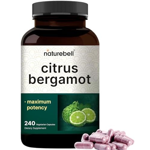 NatureBell Citrus Bergamot 5,000 mg Equivalent, 240 Veggie Capsules | Extra Strength 25:1 Fruit Extract – High Antioxidant Level – Heart & Immune Support Supplement – Vegan, Non-GMO