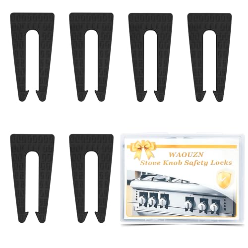 Gas Stove Knob Locks, 6 Pack Stove Knob Safety Covers for Child, Baby