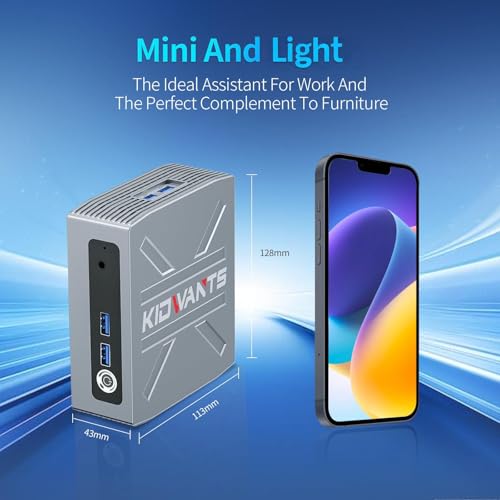 Image of KG1 Mini PC Intel N4000(up to 2.6GHz),8GB LPDDR4 128GB eMMC,Support M.2 SSD Expansion (512GB /2TB),Support 4K Dual Display, 2.4G /5G WiFi,BT 5.0,USB 3.0,Business, Home, Office Computer, Small Pc