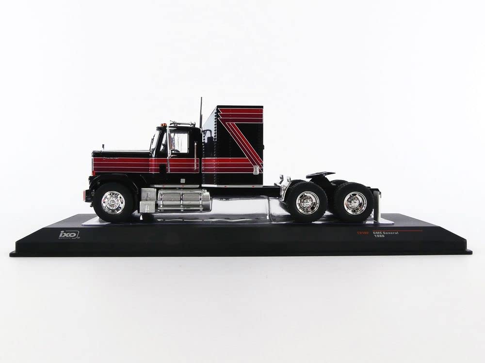Amazon.com: Ixo 1/43 GMC General 1980 Black Truck Tractor