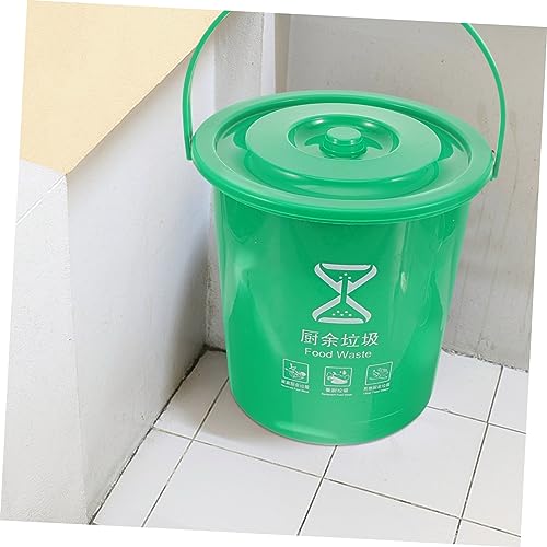 Caneca de basura rectangular de plástico para cocina miniatura 3