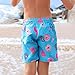 Angel season Boys Swim Trunks Toddler Kids Board Shorts with Compression Liner Quick Dry Little Boy Swimsuit Doughnut Sizes 2T