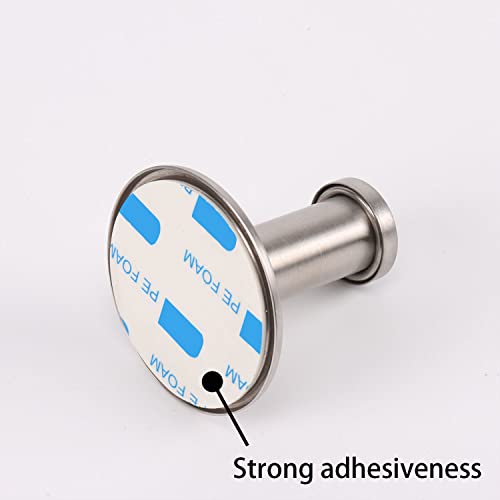 Vanloory Bathroom Towel Hooks, 6 Pack Self Adhesive Coat Hooks, Sturdy No Drilling Robe Hook, Sus 304 Stainless Steel Heavy Duty Clothes Hanger, Wall Hooks For Bathroom Bedroom Kitchen (2 In, Brushed) #TOP2