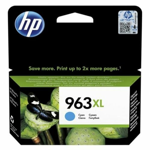 HP Cartucho de Tinta Original 963XL Cian Alta Capacidad