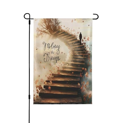 Drapeau de jardin citations 71x101 cm double face polyester