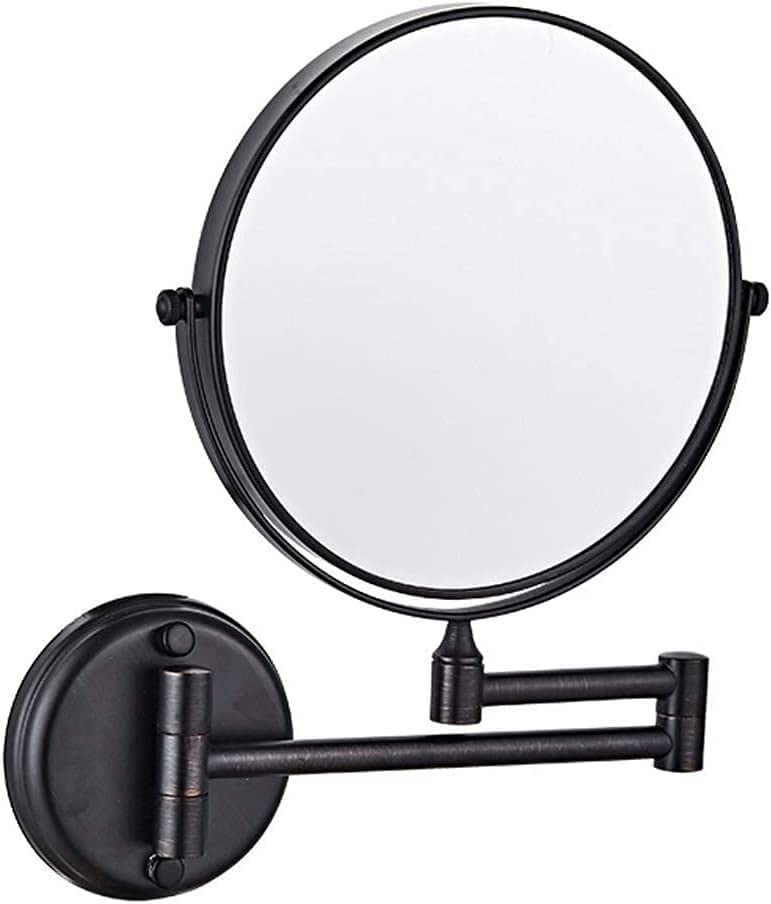 Miroir salle de bain 3X grossissant et pivotant noir 8 pouces pour rasage parfait
