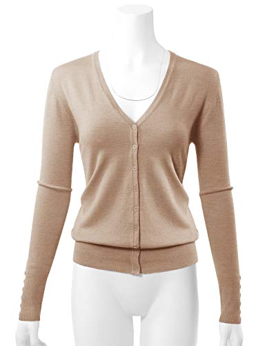 Image of Allsense Women's Long-Sleeve V-Neck Cardigan Sweater | Button Down, Lightweight Soft Knit