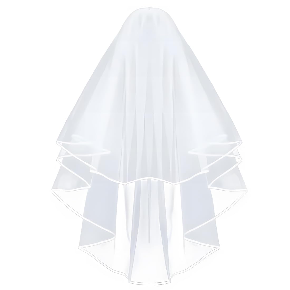 Zeayebsr Zeayebsr 1 Paquete de velos de Novia, Velo Novia,Velo de Novia,velos de Novia Suaves de Doble Capa, velos de Novia con Peine, Fiesta de Boda de graduación Transparente Elegante
