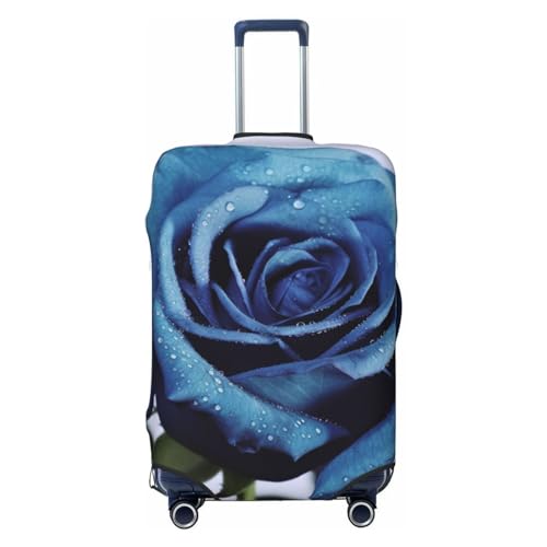 Blue rose blooms Luggage Cover Dustproof Suitcase Cover Elastic Washable Travel Luggage Protector Suitcase Protector Stretch Baggage Protector for 18-32 Inch Luggage X-Large