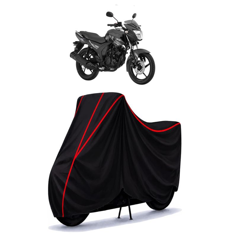 Image of SZ-RR RR Water Resistant Bike Cover for All Motorcycles & Scooters | Heavy Duty Premium Taffeta Fabric | UV Protection, Dustproof, Scratchproof | All Weather Two Wheeler Body Cover with Elastic Bottom
