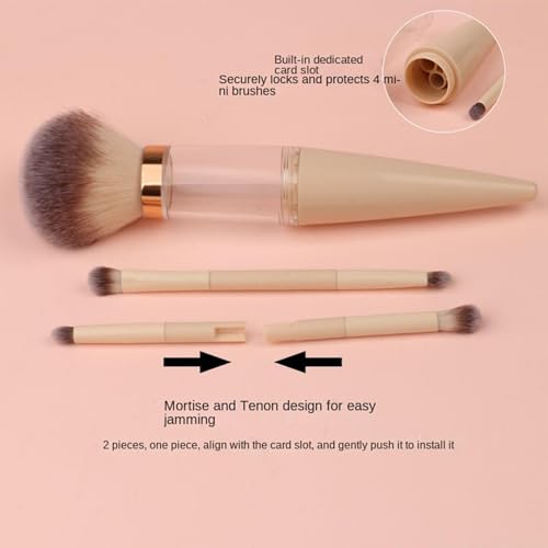 Juego de brochas de maquillaje compactas que soluciona la falta de espacio 4