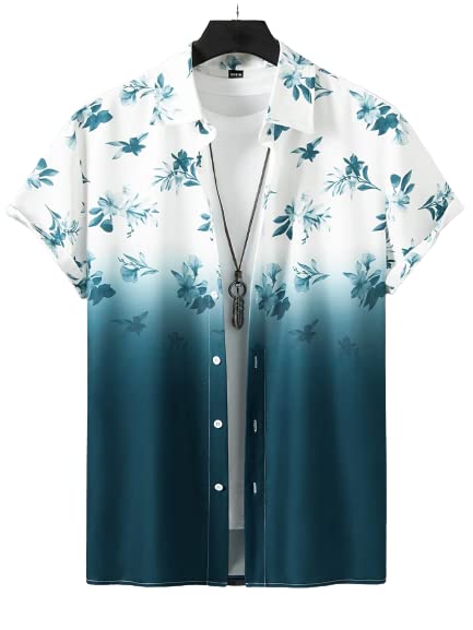 Image of Men's Lycra Digital Print Casual New Shirt Casual Shirts