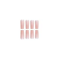 Vista 4 de Uñas postizas extralargas cuadradas SWEKKE rosa, uñas postizas rosadas, color rosa, cobertura completa, uñas acrílicas brillantes, uñas adhesivas