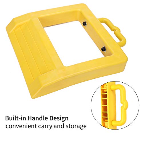 Image of Homeon Wheels 2 Pack Pallet Truck Chock Heavy Duty Pallet Jack Stopper 14.2 inch Length x 11.6 inch Width x 2 inch Height