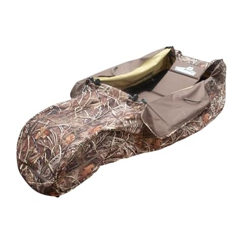 THUNDERBAY Deluxe Foldable Layout Blind, 600D Polyester Hunting Blind for Duck Hunting, 82" Long 35" Wide 17" Tall, Iron Frame Waterfowl Hunting Blind Cover
