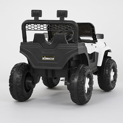 Image of Wishmaster Kids Thar Electric Ride-On Car Battery Powered Vehicle with Big Heavy-Duty Wheels, LED Lights, Music Player, Parental Remote Control - Suitable for Boys & Girls Ages 2-6 Years