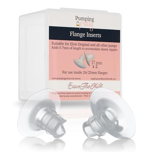 Image of Pumping Pretty Pump Flange Inserts, Compatible for Wearable Breast Pumps, fits 24mm to 30mm Flanges, Breast Pump Accessories, Flange Inserts Suitable for All Nipples, 2-Pc Set (17 mm)