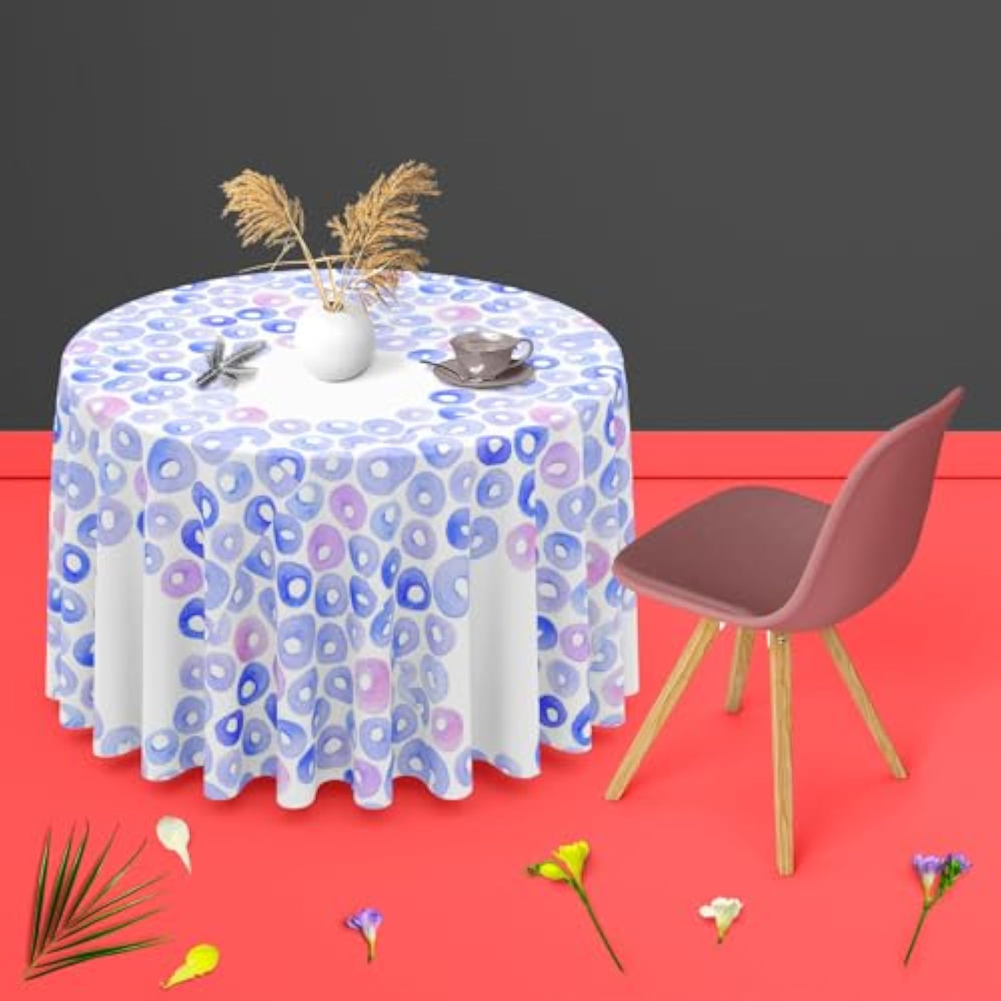 Watercolor Drops D1 Table Cloth Cover for Dining & Center Table