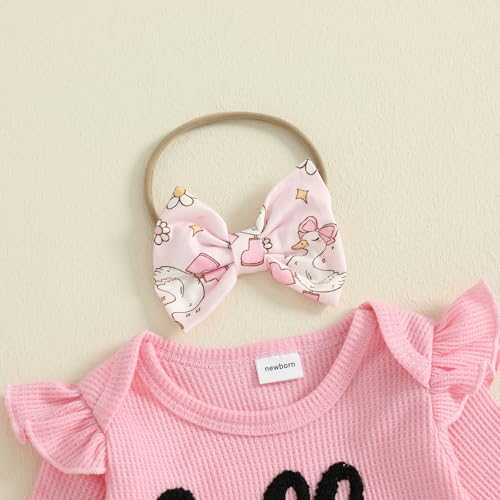 Hello Im New Here Newborn Outfit Infant Baby Girl Going Home Outfits Waffle Romper Tutu Skirts Dress Set With Socks3