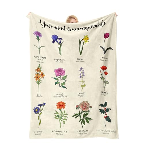 Image of Christian /Inspirational /Religious /Spiritual /Birthday Gifts for Women /Adults, First Holy Communion Gifts for Girls, Soft Throw Blankets for Women 50 inchx 60 inch