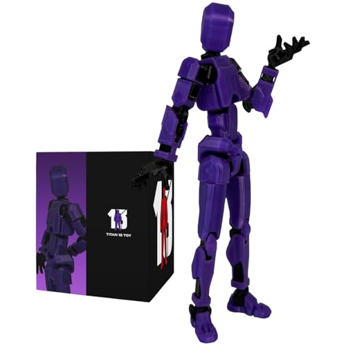 Image of ONNGEO Titan Dummy 13 Action Figure, 3D Printed Fully Articulated Robot Toy with Movable Joints, Poseable Collectible Figure for Kids & Adults, Desktop Decoration, Game Lovers Gift (Purple)