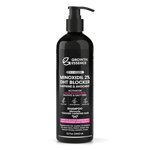 Minoxidil 2% Shampoo for Women &ndash; Growth Essence Premium, Hair Regrowth Shampoo with Biotin...