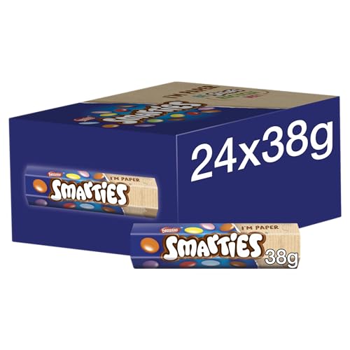 Smarties Milk Chocolate Tubes Multipack Colourful Chocolate Sweets 24 x 38g