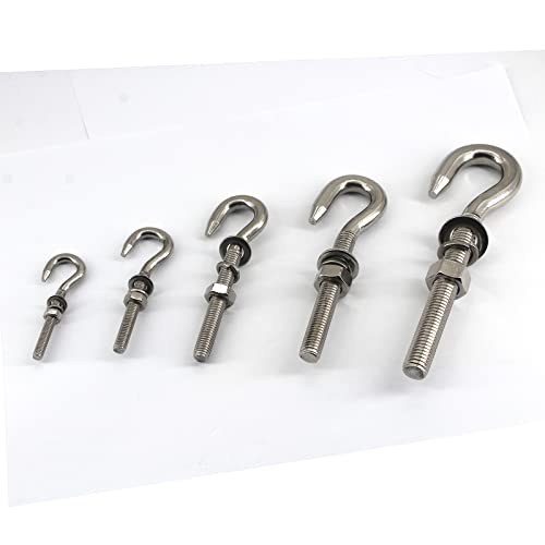 Tornillos de ojo M10 de acero inoxidable para colgar cargas pesadas de forma segura, 4 piezas 6