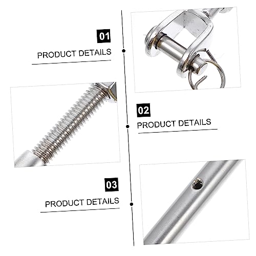 Tornillo tensor de cuerpo cerrado de acero inoxidable para cables, tiendas y más, herramienta de aparejo para uso interior y exterior miniatura 6