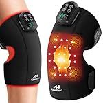 Morfone Red Light Therapy Device for Knee,3 Vibration Modes and 4 Heating Levels,5000mAh Wireless Rechargeable, 660nm and 850nm Infrared Red Light Therapy for Knee Pain Relief,Gifts for Women Men