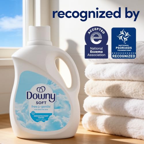 Downy Free & Gentle Liquid Fabric Softener, 44 fl oz, 60 Loads, Hypoallergenic, Sensitive Skin Friendly Fabric Conditioner Liquid - image 4