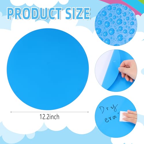 Image of Lounsweer 10 Pcs Classroom Stacking Stools with 24 Dry Erase Table Dots Circles Portable Nesting Seating Stools for Office Preschool Kindergarten Elementary Flexible Seating