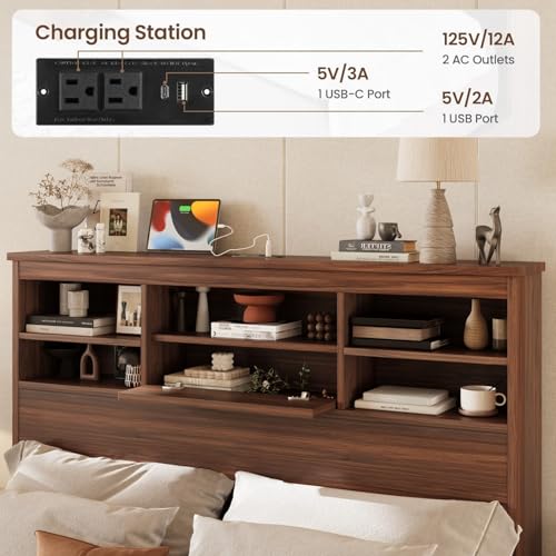 Image of Merax 4-Pcs Queen Size Bed Frame & Dresser & 2 Night Stand Bedroom Set