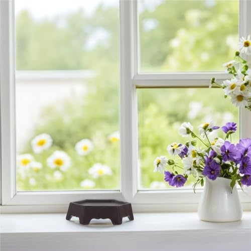 Piédestal décoratif hexagonal en céramique pour surélever et protéger vos pots de fleurs