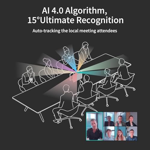 KanDao Meeting Ultra All-in-One Conference System, Ultimate 4k HDR 360° AI Smart Zooming Web-Conferencing Solution, 15.6" Touchscreen, Build-in System, Meeting Room Conference Center - Image 6