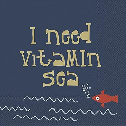 IHR Ideal Home Range - Paper Napkins Vitamin SEA Blue 20 pc. Lunch Napkins Cover