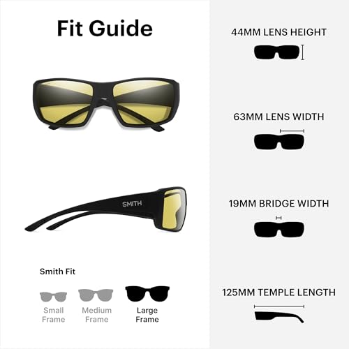 Image of SMITH Guide's Choice Fishing Sunglasses with ChromaPop Polarized Lenses & Large Frame - Performance Eyewear for Water Sports