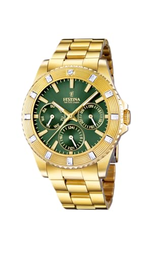 Festina Reloj Mujer Analógico de Acero Inoxidable 316l Plateado   Movimiento de Cuarzo Multifunción   Cristal Mineral Resistente   Resistente al Agua 5 ATM   Calendario   Special Prices F16694/6