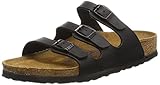 synthetic Birkenstock Classic Damen Florida Birko-Flor Softfootbed Pantoletten, Schwarz (Schwarz), 41 EU