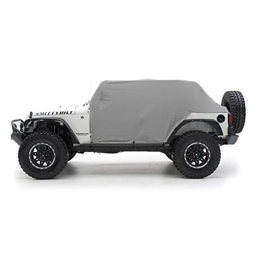 Smittybilt 1069 Gray Water-Resistant Cab Cover with Door Flap
