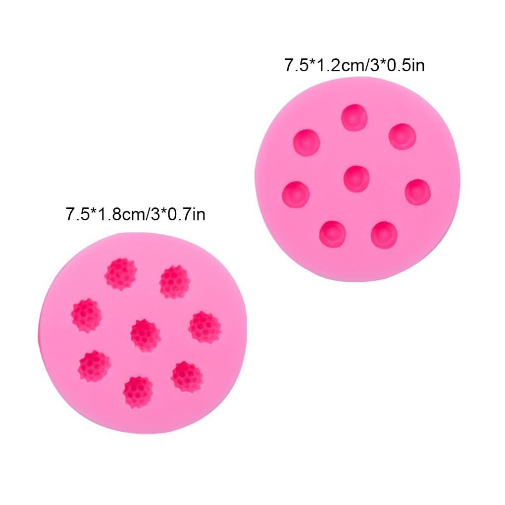 Juego de 10 moldes de silicona para chocolate, portátiles, de repuesto, con forma de fruta, para pasteles, galletas, pastelería, hogar, panadería, frambuesa